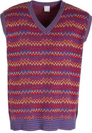 8 by YOOX MULTICOLOR COTTON SLEEVELESS SWEATER