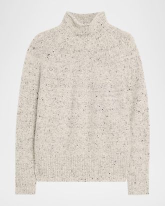 Lafayette 148 New York Speckled Knit Turtleneck Sweater