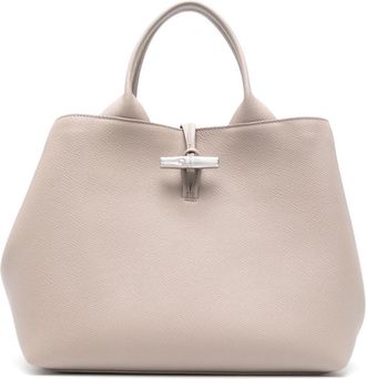 Longchamp Borsa tote Le Roseau grande - Grigio