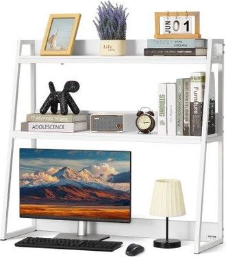 OEM Estanter&iacute;a De Sobremesa 95 X 32 X 90 Cm Organizador De Almacenamiento De Escritorio 2 Niveles Estante De Escritorio Con Almohadillas Antideslizantes P