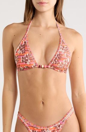 Kulani Kinis Sunkissed Stripe Double Bind Triangle Bikini Top at Nordstrom, Size X-Small