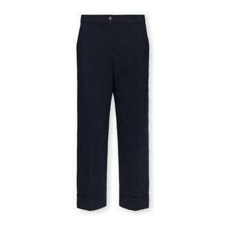 Elena Miro Milano Stitch Chino Broek - Dames - Vrijetijds broeken - Blauw - 4XL - Polyester - Broeken