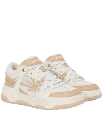 Palm Angels Beige Palm Skate Textured Chunky Sneakers