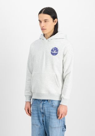 Alpha Industries Hoodie ALPHA INDUSTRIES Logo Hoodie Backprint, Herren, Gr. 3XL, grau (pastel grau melange), Obermaterial: 80% Baumwolle, 20% Polyester, regular fit, S