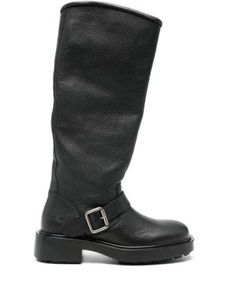 Copenhagen buckle-detail round-toe boots - Nero