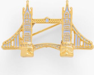 Talbots Tower Bridge Brooch - Blue Crystal/Gold - 001 Talbots