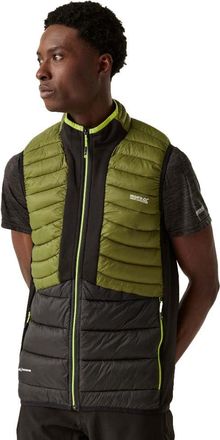 Regatta Mens Leedre Hybrid Padded Bodywarmer Feather Free, Water Repellent, Lightweight & AntiBacterial Odour Protection - Perfect for Outdoors, Walking, Hiki