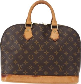 Louis Vuitton Alma Handbag Monogram Canvas Brown Canvas Handbag (Pre-Owned)