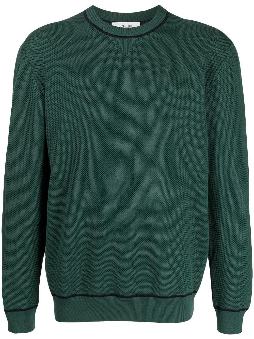 Sweat Homme James Pringle - Vert, Taille L - Encolure Ras-du-cou, Manches Longues - Occasion état Parfait