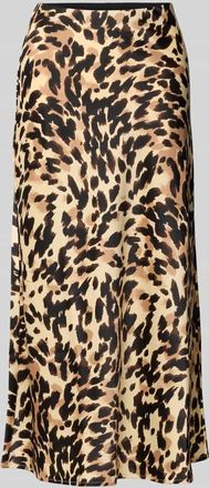 Vero Moda Körpernaher Midirock mit Allover-Print Modell YASPELLA in Hellbraun, Größe XL