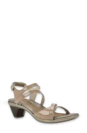 Naot Limit Slingback Sandal in Camel Crinkle Patent Leather at Nordstrom, Size 6Us