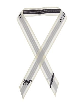 Fendi Fendi Wrappy Selleria Printed Silk Scarf