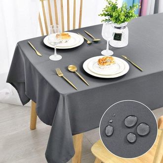 OEM Mantel Rectangular Antimanchas, Lavable E Impermeable, Ideal Para Restaurantes, Jardines, Fiestas O Uso Dom&eacute;stico. Color Blanco, 140 X 200 Cm