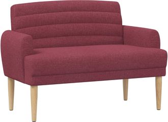 vidaXL Sof&aacute; Amoroso Con Botones Acolchados Rojo Vino 116 X 67 X 80 Cm Vidaxl