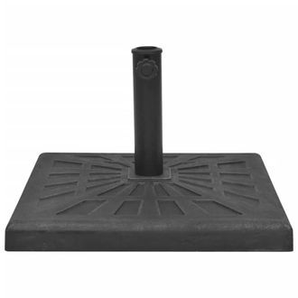 vidaXL Base De Sombrilla Resina Cuadrada Negra 19 Kg Vidaxl