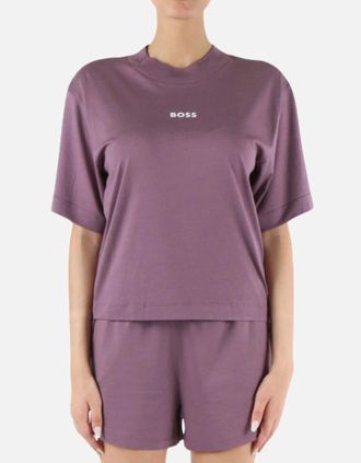 HUGO BOSS Womens Bamboo Adeline Short Pyjama Set, Purple - Size: 16