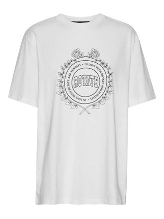 Rotate logo print T-shirt - White