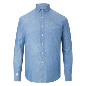 Billionaire Boys Club Silver Cut LS Daniel Shirt - Heren - Spijkeroverhemden - Blauw - S - Katoen - Overhemden