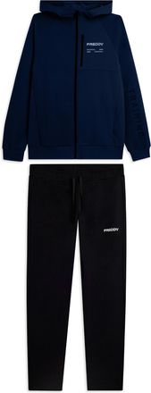 Freddy Tuta uomo in cotone Interlock con cappuccio e zip