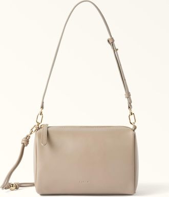 Furla Talia Borsa A Tracolla Linen Beige Pelle Nappa Donna