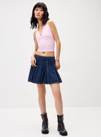 Levi's Womens Godet denim miniskirt