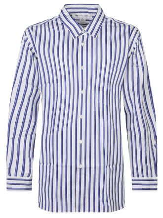 Comme Des Gar&ccedil;ons Light Blue Regular Stripes Shirt