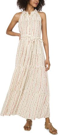 Vince Camuto Collar Sleeveless Long Shirt Dress
