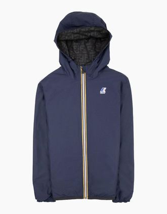 Fendi Mens Fendi K Way Reversible Windbreaker Jacket Black/Blue - Black/Multi - Size: 40/Regular