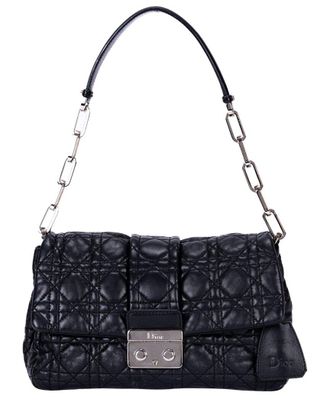 Dior Black Cannage Lambskin Quilted Leather New Lock Flap (Authentic Pre- Loved)
