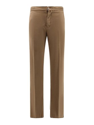 Kiton Lyocell trousers with drawstring waist