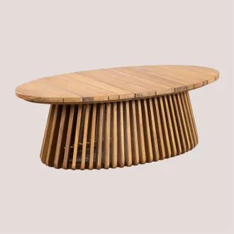 Sklum Sklum - Tavolino Da Giardino Ovale 120x65 Cm In Legno Di Acacia Mura
