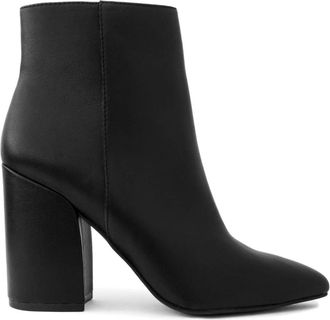 SUGAR Evvie Boots Womens Black Almond Toe Block Heel Ankle Bootie LION690