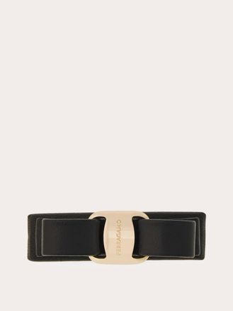 Ferragamo Women Double Vara bow hair clip Black