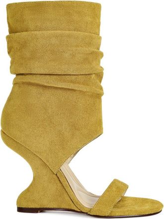 Azalea Wang Kyvelisa Wedge Sandal in Mustard at Nordstrom, Size 8.5