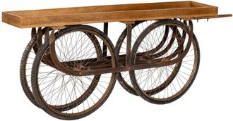 Wanderlust Deco Carro servidor con ruedas marr&oacute;n 178x40x84h cm