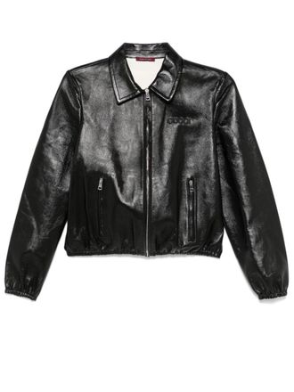 GUCCI 黒 レザージャケット キッズ（6）120センチ