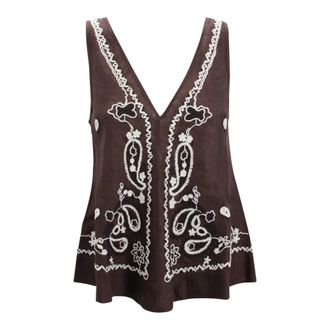 P.A.R.O.S.H. Mujer, Camisetas, Marr&oacute;n, Talla: M