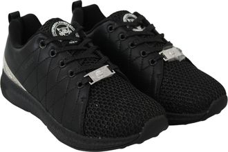 Plein Sport Black Polyester Runner Gisella Sneakers Womens Shoes