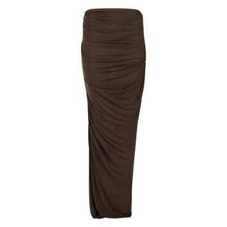 Entire studios Drape Rok - Dames - Maxi Rokken - Bruin - M - Rokken