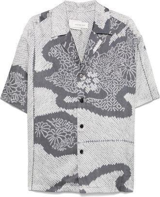 Feng Chen Wang Graphic-Print Shirt - Mens - Silk/Viscose/Spandex/Elastane