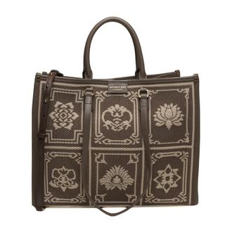 My Best Bags Firenze Atena Tote Bag - Dames - Tassen - Bruin - Maat: ONE Size Zijde