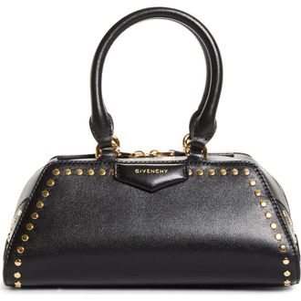 Givenchy Mini Antigona Leather East/West Satchel in 001-Black at Nordstrom