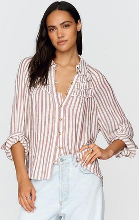 Pilcro Shirred Buttondown Shirt