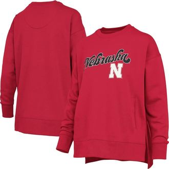 Pressbox Womens Pressbox Scarlet Nebraska Huskers Bonanza Chenille Harper Script Sweatshirt at Nordstrom, Size Medium