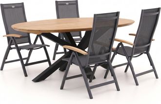 Hartman Hartman Troy/Stephanie 200cm dining tuinset 5-delig verstelbaar