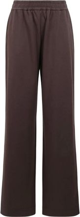 Moncler Broeken, Dames, Bruin, XS, Katoen, Logo-patch Track Pants