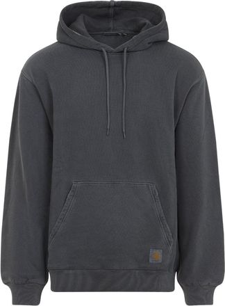 Carhartt Work in Progress Black Hooded Torion Cotton Hoodie-Uomo