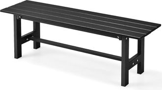 Costway Costway Banco Exterior De 2 Plazas, Banco Jardin Exterior Estructura Metal Revestido De Pl&aacute;stico, 120 X 36 X 40,5 Cm, Carga 300kg, Terraza Jardin Inte