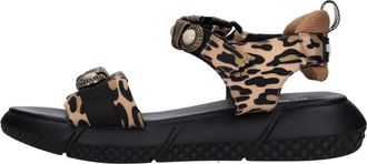 Elena Iachi E3199 Quiz Ghepardo - Dames - Sandalen - Bruin - 36 EU - Leer - Schoenen