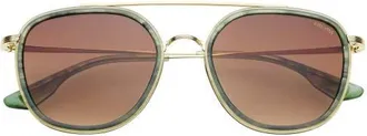 Freyrs Eyewear Weston Round Sunglasses in Emerald at Nordstrom